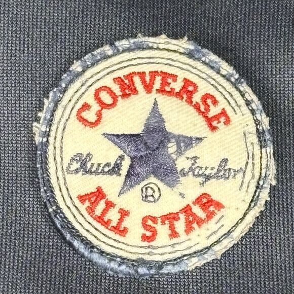 CONVERSE ALL STAR Y2K Blue Hoodie Red Stripes Full Zip Track Warm Up - Picture 3 of 9